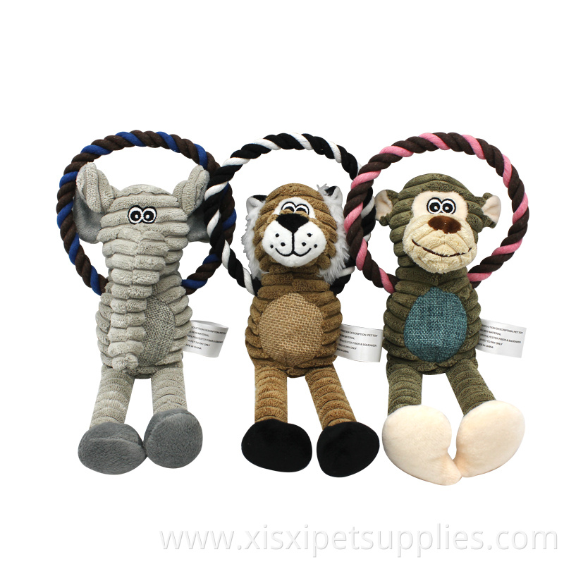 Factory Direct Cotton Knotted Rope Super Cute Dog Plush Toy pet accessories
